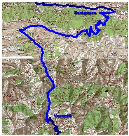 4. Etappe - Topographische Karte
