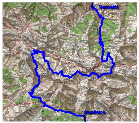 5. Etappe - Topographische Karte