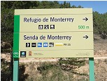Wegweiser kurz vor dem Refugio