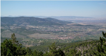 Blick auf Lanteira und Jerez del Marquesado