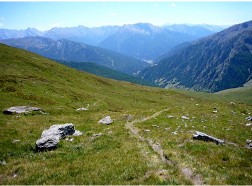Trailabfahrt vom Colle Mayt