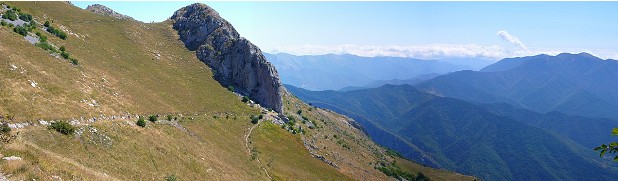 Wiesenabfahrt vom Colle del Corvo